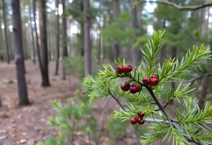 Foraging Juniper Berries in the Forest Natures Gift